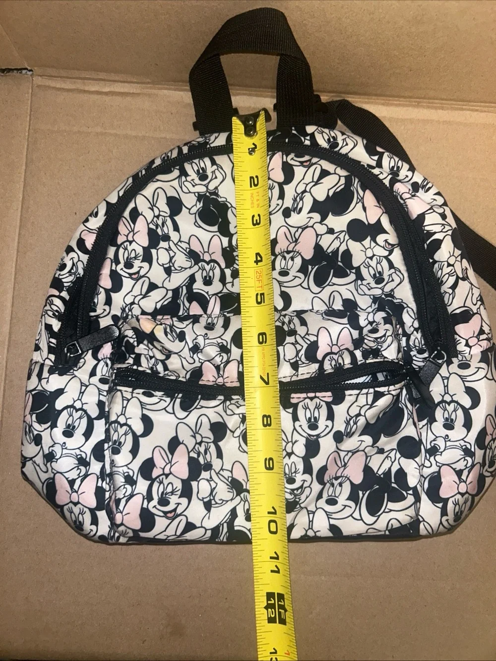 MINNIE MOUSE ZIPPERED BACKPACK